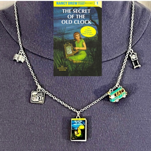Nancy Drew Secret of the Old Clock by Carolyn Keene Handmade Literature Necklace - Picture 1 of 15